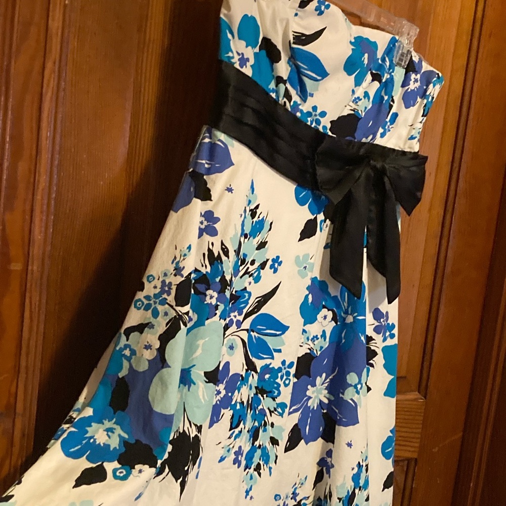 Strapless knee length dress